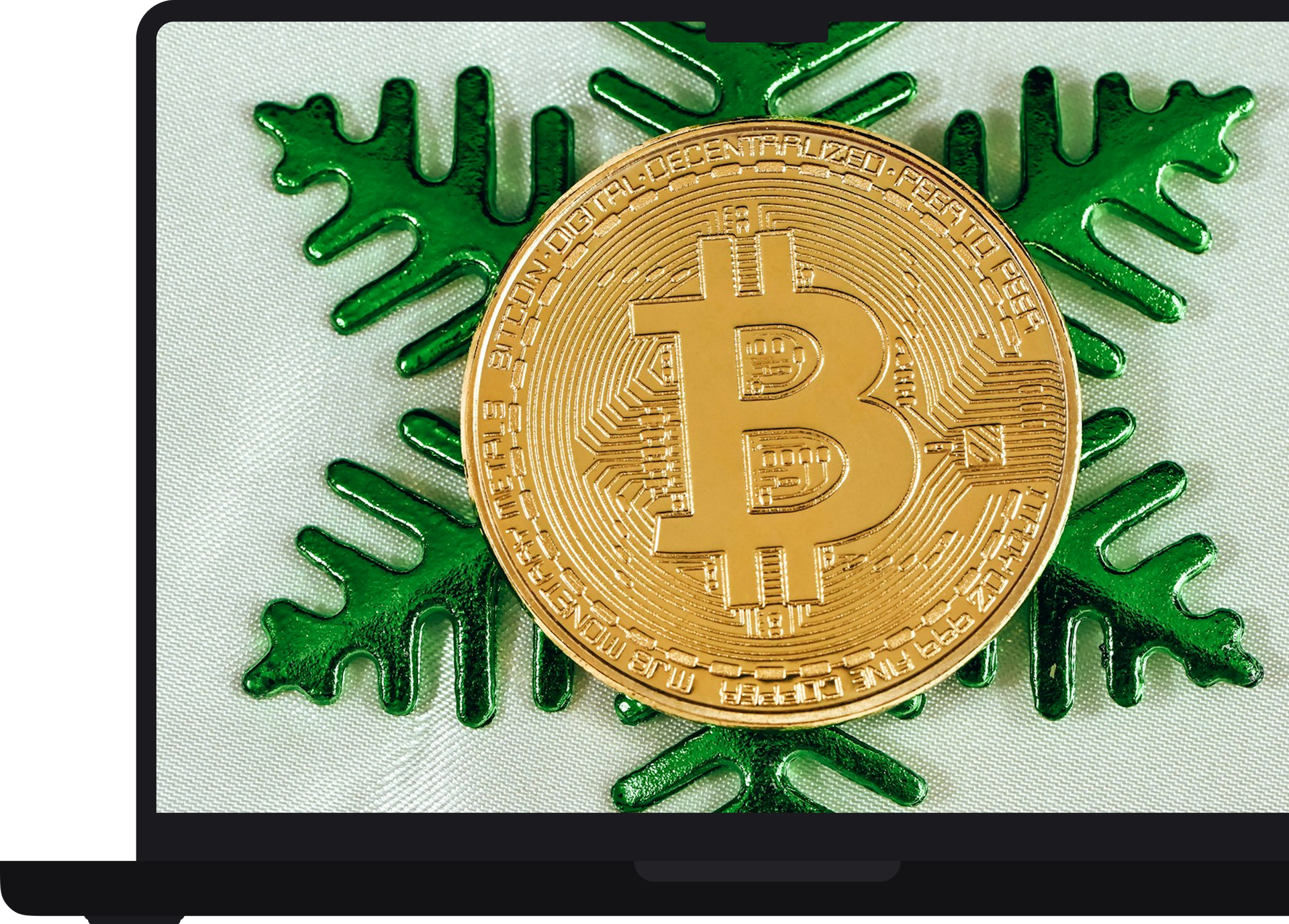 Security features displayed on laptop screen